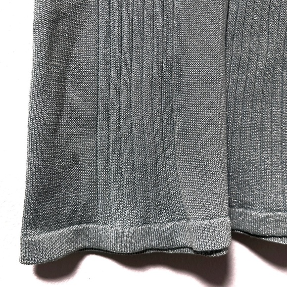 Vintage 90s Ice Blue Metallic Silk Knit Short Sleeve Sweater Women’s Size Large - Picture 4 of 10